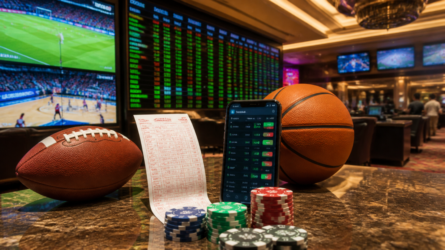 Best Sports Betting Sites Singapore: What Readers Should Look For Sports betting scene with live odds and betting ticket