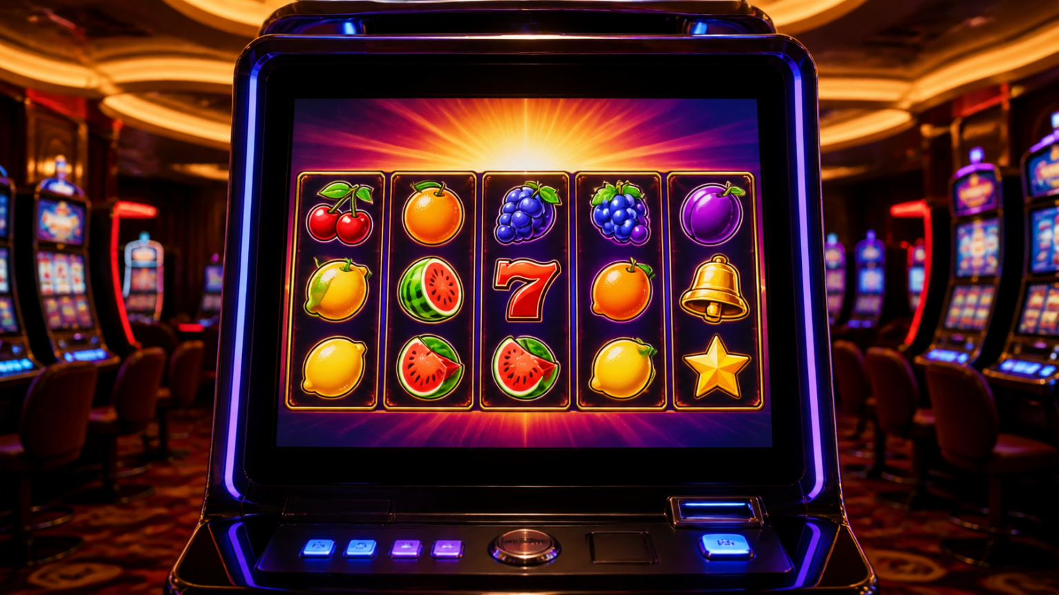 Online Slot Games Malaysia: A Practical Player Guide Colorful online slot games screen on a casino slot machine